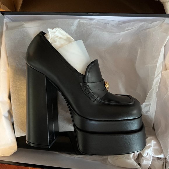 VERSACE AEVITAS PLATFORM LOAFERS IT 39 - Picture 2 of 10